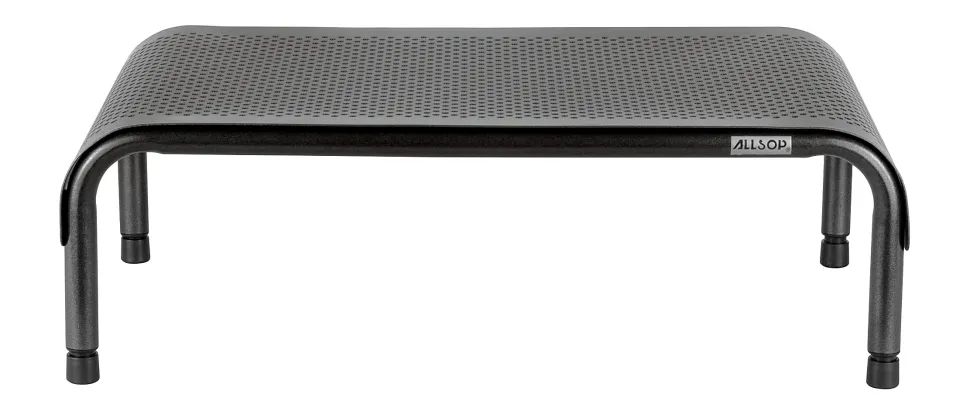 Allsop® Metal Art Ergo3 Adjustable Monitor Stand, 6"H-8"H x 18"W x 10"D, Black, 31630