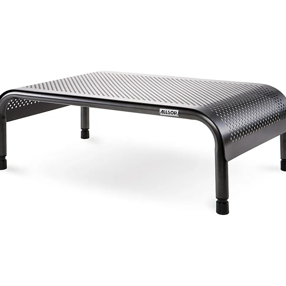 Allsop® Metal Art Ergo3 Adjustable Monitor Stand, 6"H-8"H x 18"W x 10"D, Black, 31630