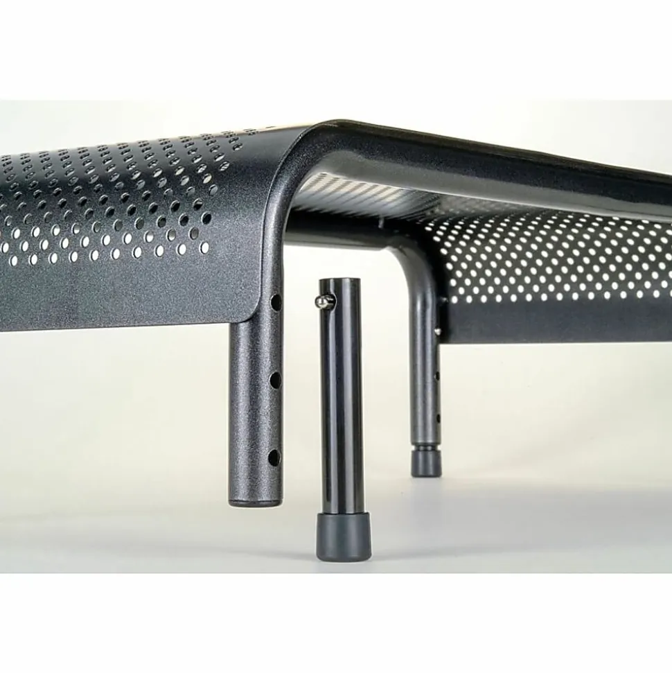 Allsop® Metal Art Ergo3 Adjustable Monitor Stand, 6"H-8"H x 18"W x 10"D, Black, 31630