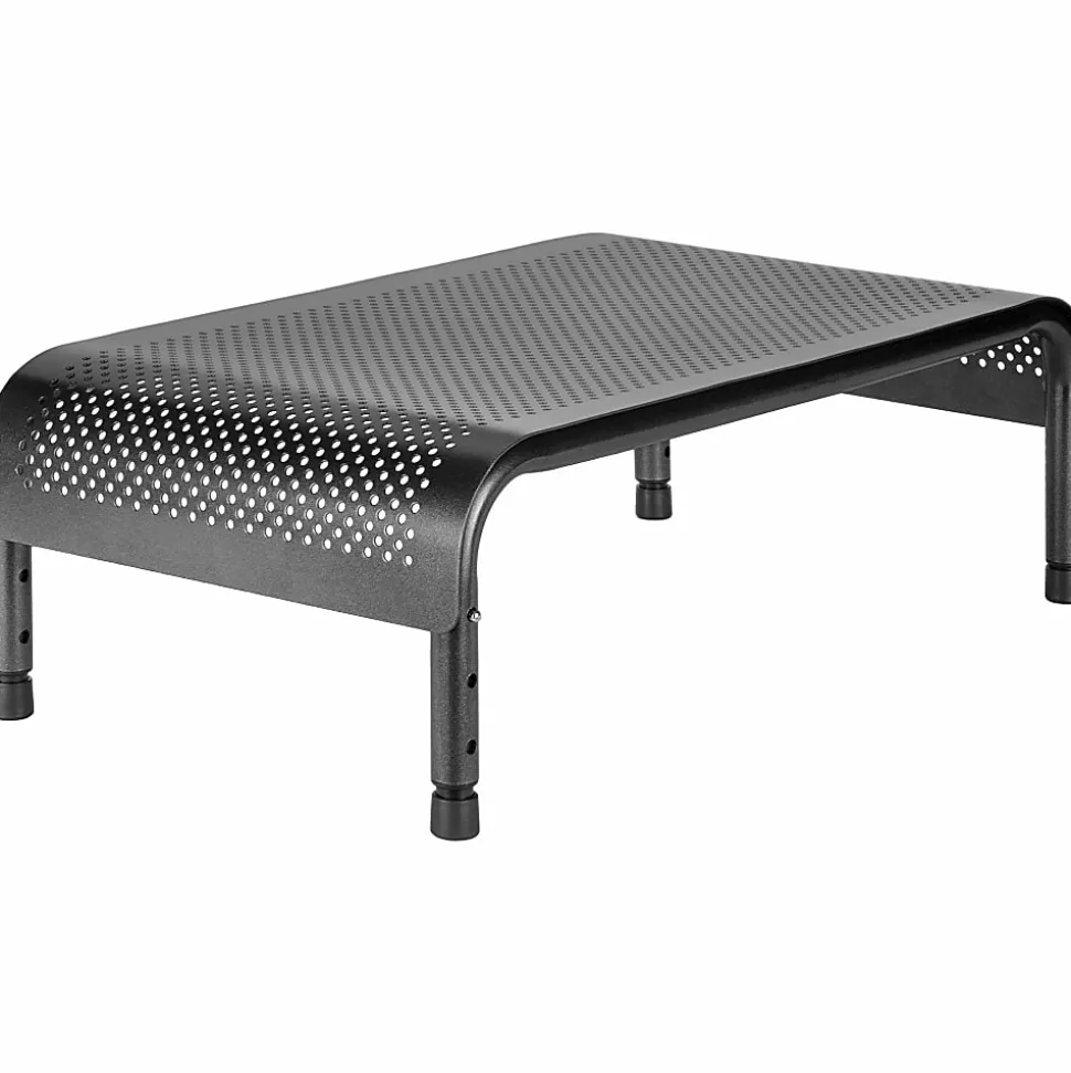 Allsop® Metal Art Ergo3 Adjustable Monitor Stand, 6"H-8"H x 18"W x 10"D, Black, 31630
