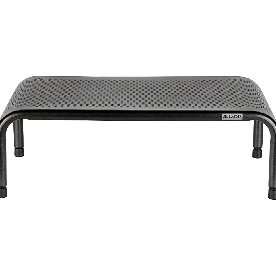 Allsop® Metal Art Ergo3 Adjustable Monitor Stand, 6"H-8"H x 18"W x 10"D, Black, 31630