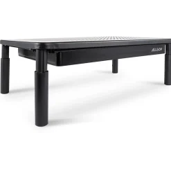 Allsop Metal Art Tri-Level Monitor Stand - Up to 27" Screen Support - 30 lb Load Capacity - Powder Coated - Metal - Black