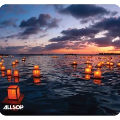 Allsop® Naturesmart Mouse Pad, 8" x 8-3/4", Lanterns
