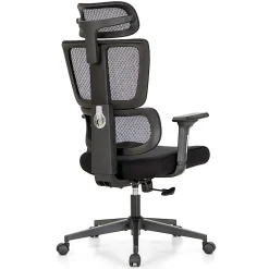ALPHA HOME Adjustable Ergonomic Mesh High-Back Office Task Chair, Black