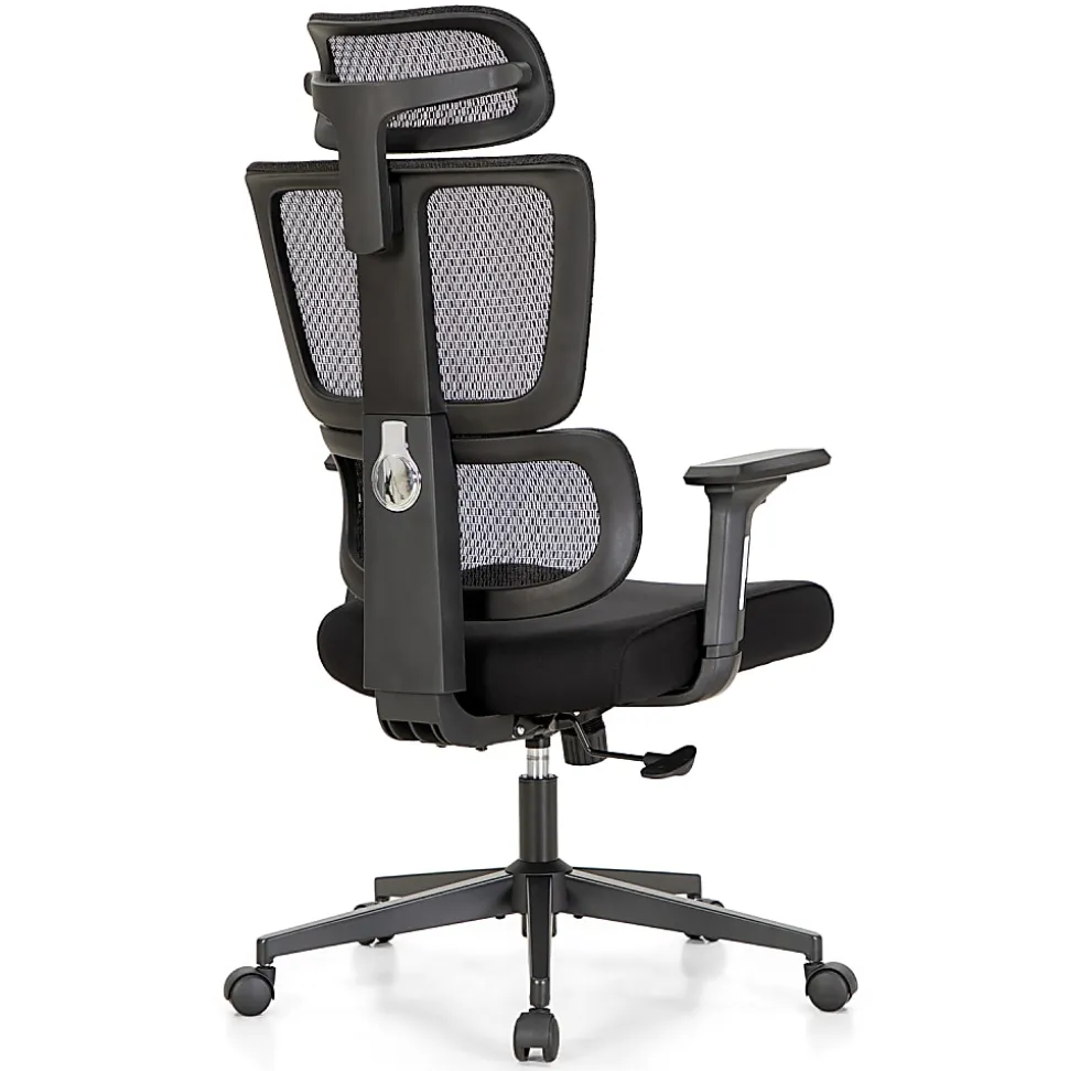 ALPHA HOME Adjustable Ergonomic Mesh High-Back Office Task Chair, Black