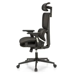 ALPHA HOME Ergonomic Mesh High-Back Office Task Chair With Retractable Footrest, Black