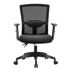 ALPHA HOME Ergonomic Mesh Mid-Back Office Task Chair, Black