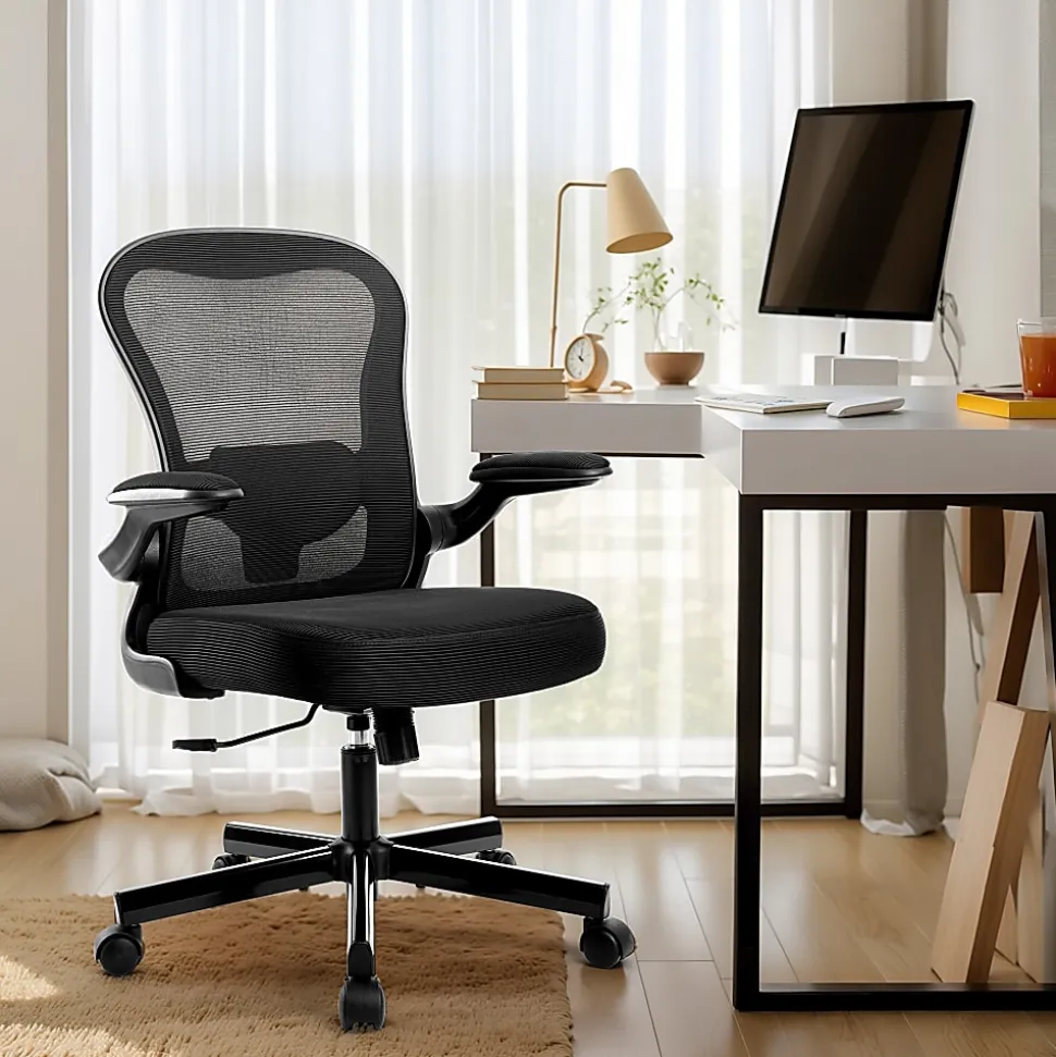 ALPHA HOME Mesh Swivel Office Task Chair with Armrest