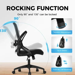 ALPHA HOME PHI VILLA Mesh Swivel Office Rocking Chair without headrest