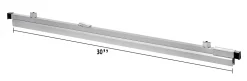 Alpine AdirOffice Aluminum 30” Hanging Clamps, 2-9/16” x 31-5/8”, Silver, Pack Of 6 Clamps