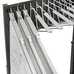 Alpine AdirOffice Blueprint Vertical File Rolling Stand, 46”H x 27”W x 28-1/2”D, Black