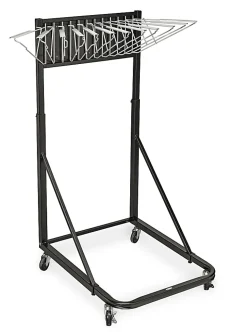 Alpine AdirOffice Blueprint Vertical File Rolling Stand, 46”H x 27”W x 28-1/2”D, Black
