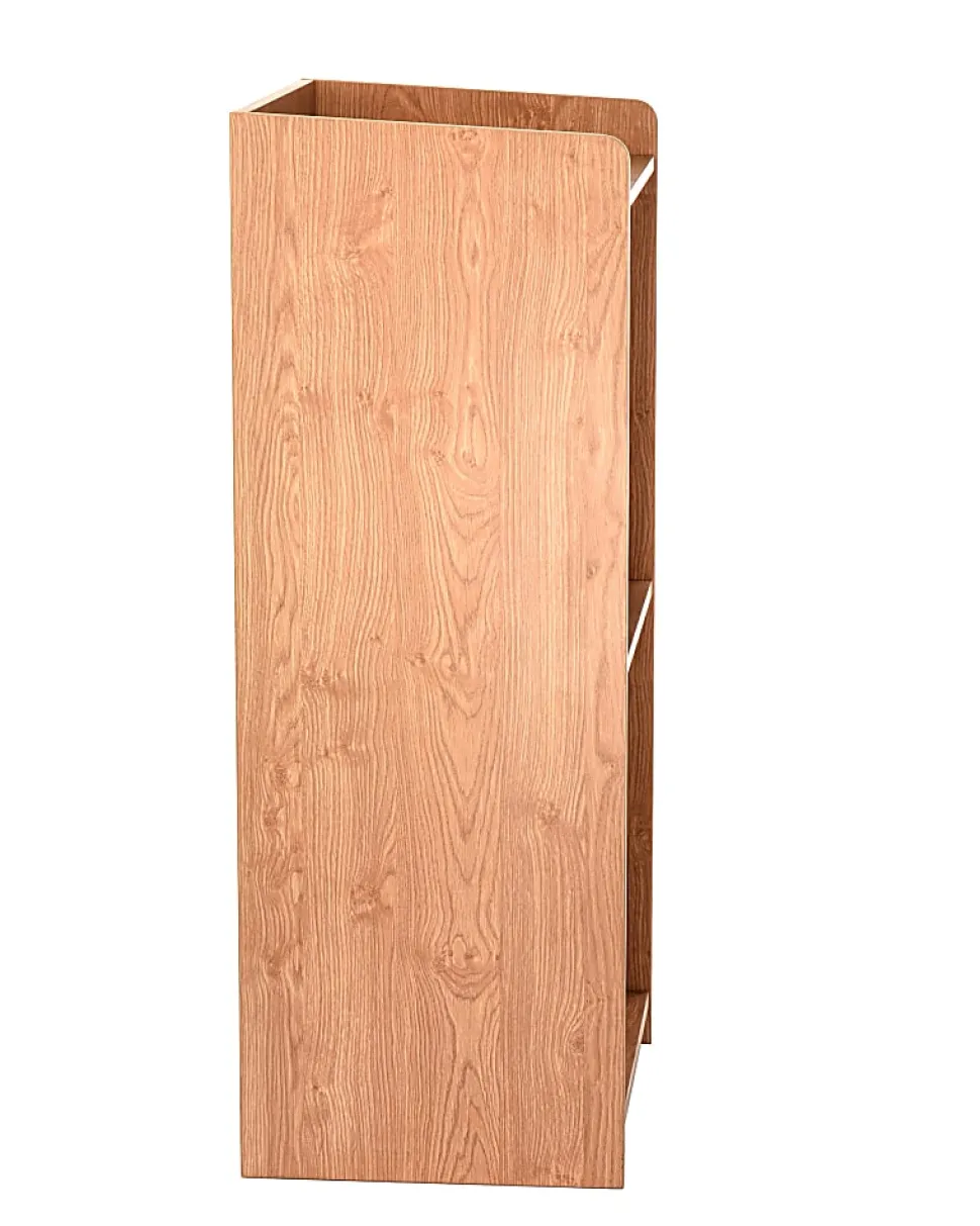 Alpine AdirOffice Mobile Presentation Floor Lectern Stand With Shelves, 46”H x 24”W x 17”D, Medium Oak