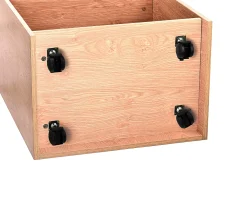 Alpine AdirOffice Mobile Presentation Floor Lectern Stand With Shelves, 46”H x 24”W x 17”D, Medium Oak