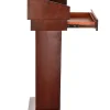 Alpine AdirOffice Stand-Up Floor Podium Lectern With Drawer And Storage Area, 43-5/16”H x 27-9/16”W x 14”D, Cherry