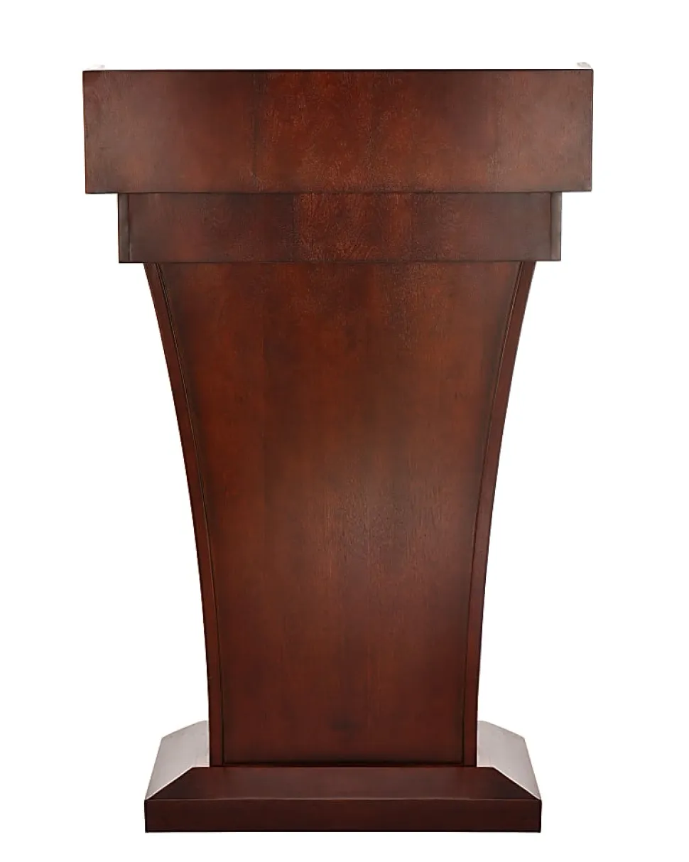 Alpine AdirOffice Stand-Up Floor Podium Lectern With Drawer And Storage Area, 43-5/16”H x 27-9/16”W x 14”D, Cherry