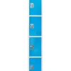 Alpine AdirOffice 4-Tier Steel Lockers, 72"H x 12"W x 12"D, Blue, Pack Of 2 Lockers