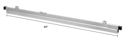 Alpine Aluminum AdirOffice 24” Hanging Clamps, 2-9/16” x 25-13/16”, Silver, Pack Of 6 Clamps