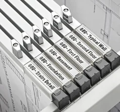 Alpine Aluminum AdirOffice 36” Hanging Clamps, 2-9/16” x 37-5/8”, Silver, Pack Of 6 Clamps