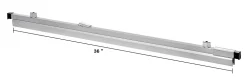 Alpine Aluminum AdirOffice 36” Hanging Clamps, 2-9/16” x 37-5/8”, Silver, Pack Of 6 Clamps