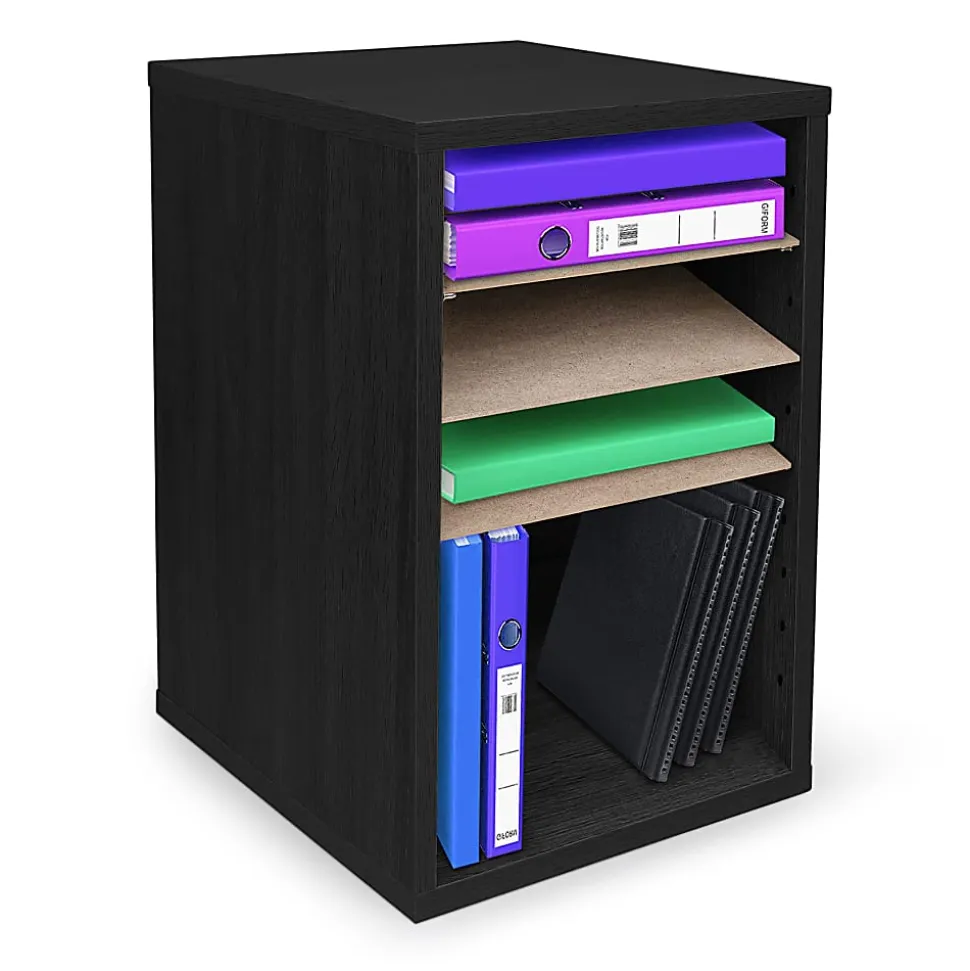 Alpine 11-Compartment Vertical File Organizer, 16-1/4"H x 10-3/4"W x 11-13/16"D, Black