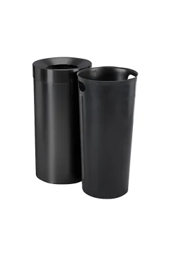 Alpine Industries Stainless Steel, Indoor Trash Can, 27 gallons, Black, 2/Pack (475-27L-BLK)
