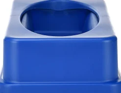 Alpine Industries Trash Can Recycle Bin With Drop Slot Lid, 23 Gallons, Blue