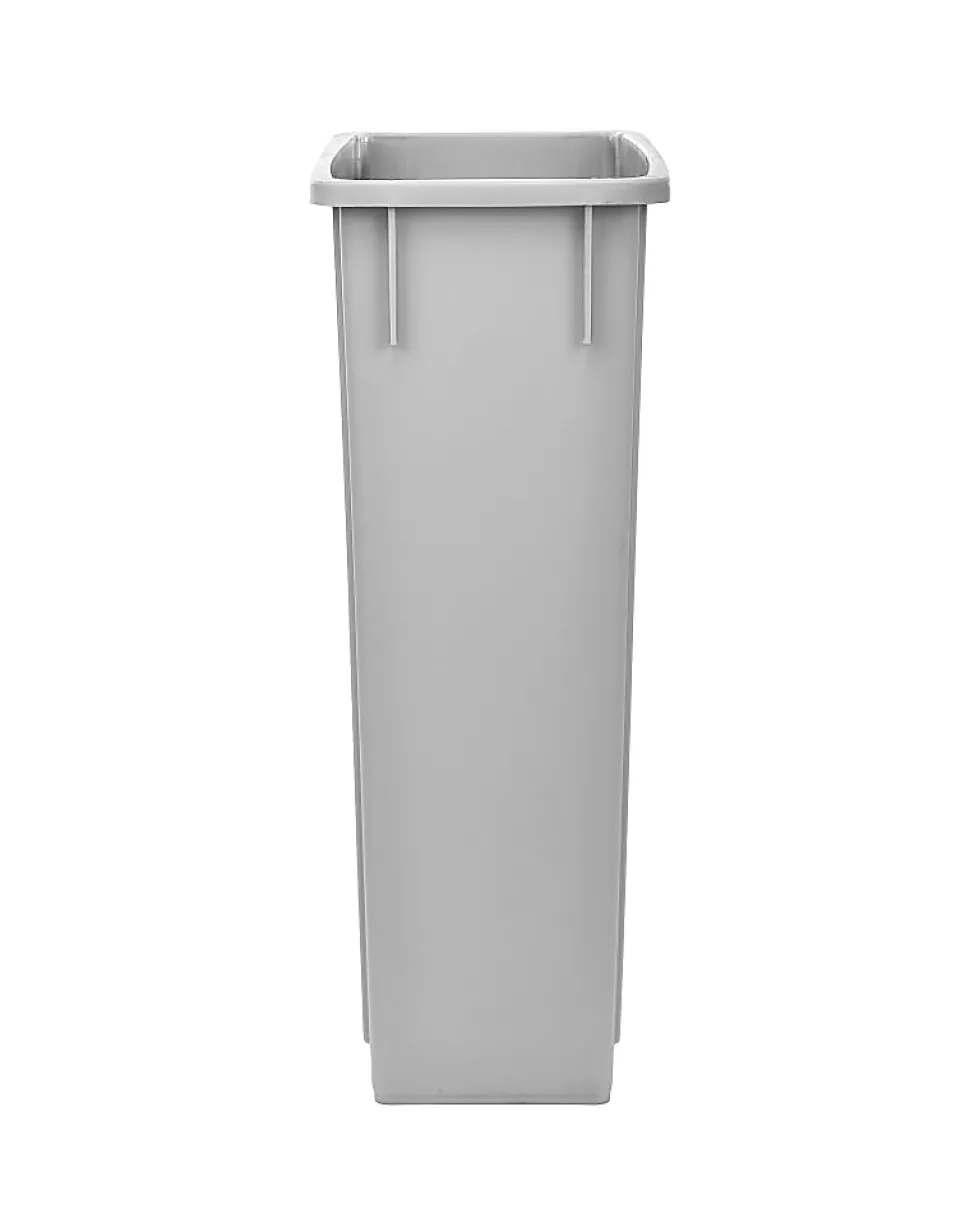 Alpine Industries Waste Basket Commercial Trash Cans, 23 Gallons, Gray, Pack Of 3 Cans