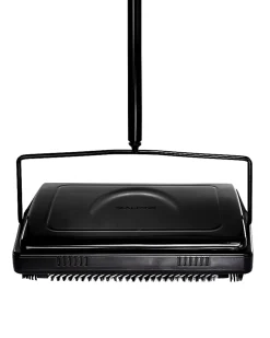 Alpine Manual Triple Brush Floor And Carpet Sweepers, Black, Pack Of 2 Sweepers