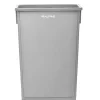 Alpine Rectangular Polypropylene Slim Trash Can, 23 Gallons, Gray