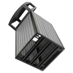 Alpine Slatted Plastic Panel Outdoor Trash Can, 40 Gallon, 40-15/16”H x 21-5/16”W x 21-5/16”D, Gray
