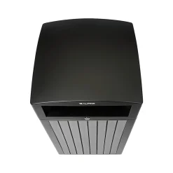 Alpine Slatted Plastic Panel Outdoor Trash Can, 40 Gallon, 40-15/16”H x 21-5/16”W x 21-5/16”D, Gray