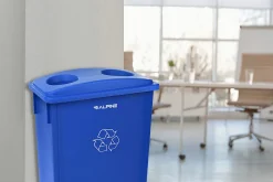 Alpine Slim Recycle Bin, 23 Gallon, Blue
