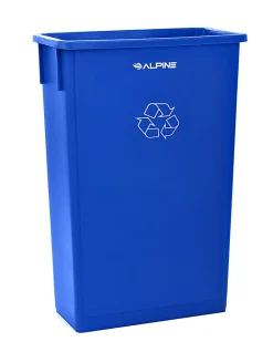 Alpine Slim Recycle Bin, 23 Gallon, Blue