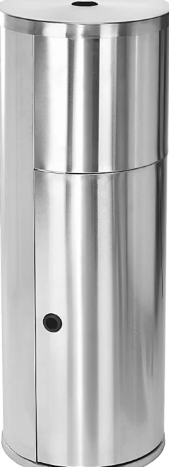 Alpine Stainless-Steel Gym Wet Wipe Dispenser With Built-In Trash Can, 36