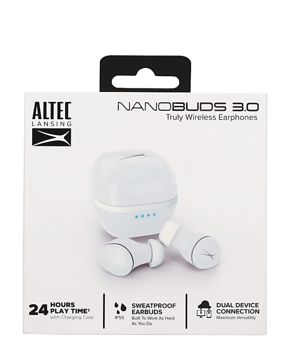 Altec Lansing NanoBuds 3.0 Earbuds, Light Blue, MZX-5001