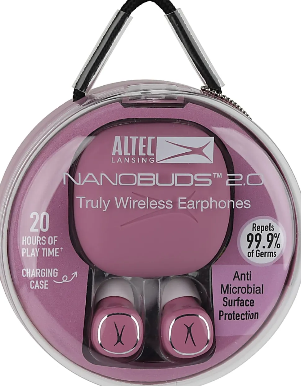 Altec Lansing NanoBuds 2.0 Truly Wireless Earbuds, Purple