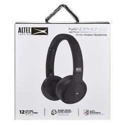 Altec Lansing NanoPhones ANC Wireless Headphones, Gray