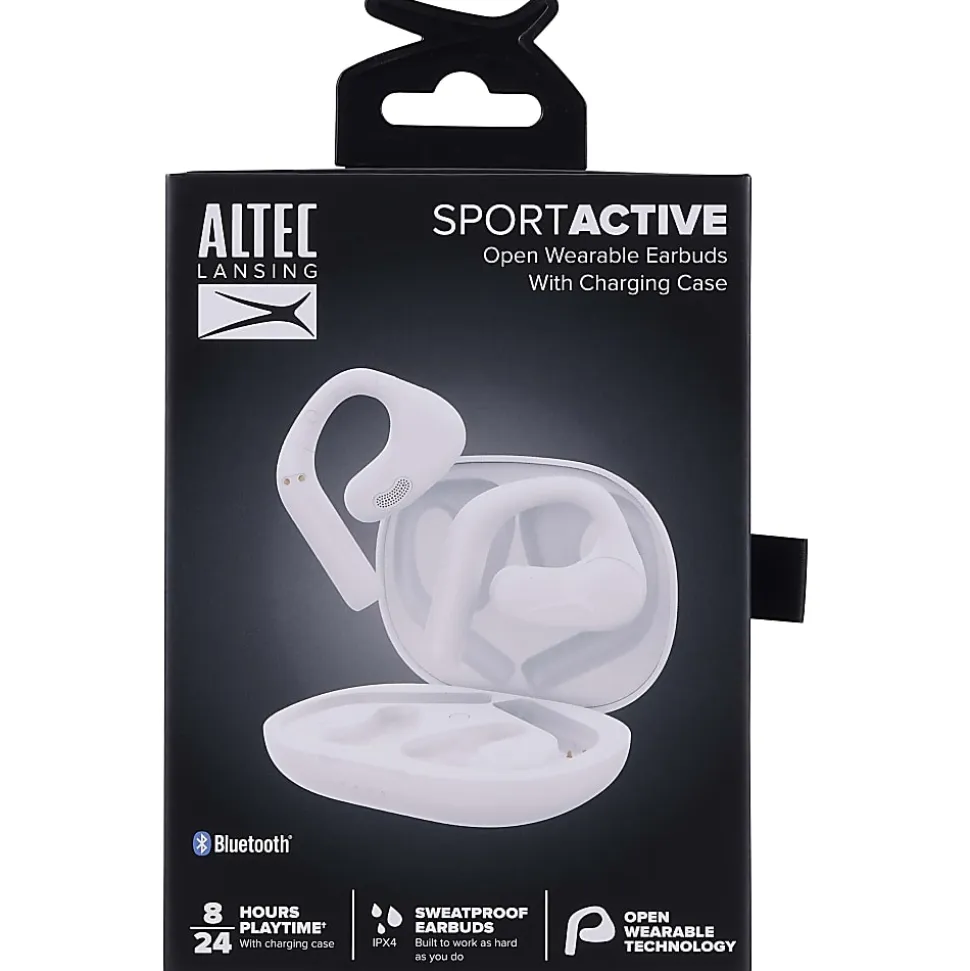 Altec Lansing Sport Active OWS Earbuds, White, MZX1020