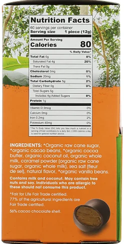 Alter Eco Organic Truffles, Salted Caramel, 0.42 Oz, Total Qty 60