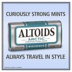 Altoids® Curiously Strong Mints, Arctic Wintergreen, 1.2 Oz, Pack Of 8 Tins