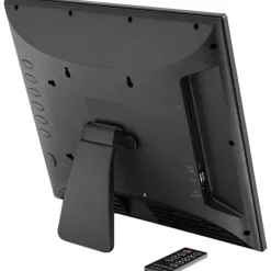 Aluratek ADMPF315F 15" High-Resolution Digital Photo Frame, 14" x 1.13" x 12", Black