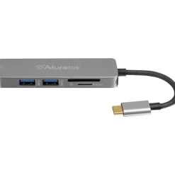 Aluratek USB Type-C Multimedia Hub and Card Reader with HDMI - for Notebook, Tablet PC, Desktop PC - USB Type C - 3 x USB Ports - HDMI - Wired