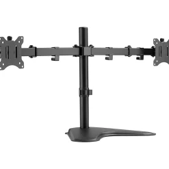 Amer Dual Articulating Arm Monitor Stand - Up to 32" Screen Support - 35.27 lb Load Capacity - Desktop - Steel