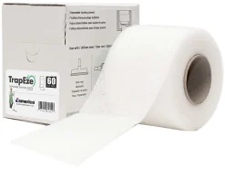 Americo® TrapEze® Disposable Dusting Sheets, 6" x 5" Perforated Sheets, Constructed from 70% Post Consumer Recycled PET, White, 60 Sheet per Box