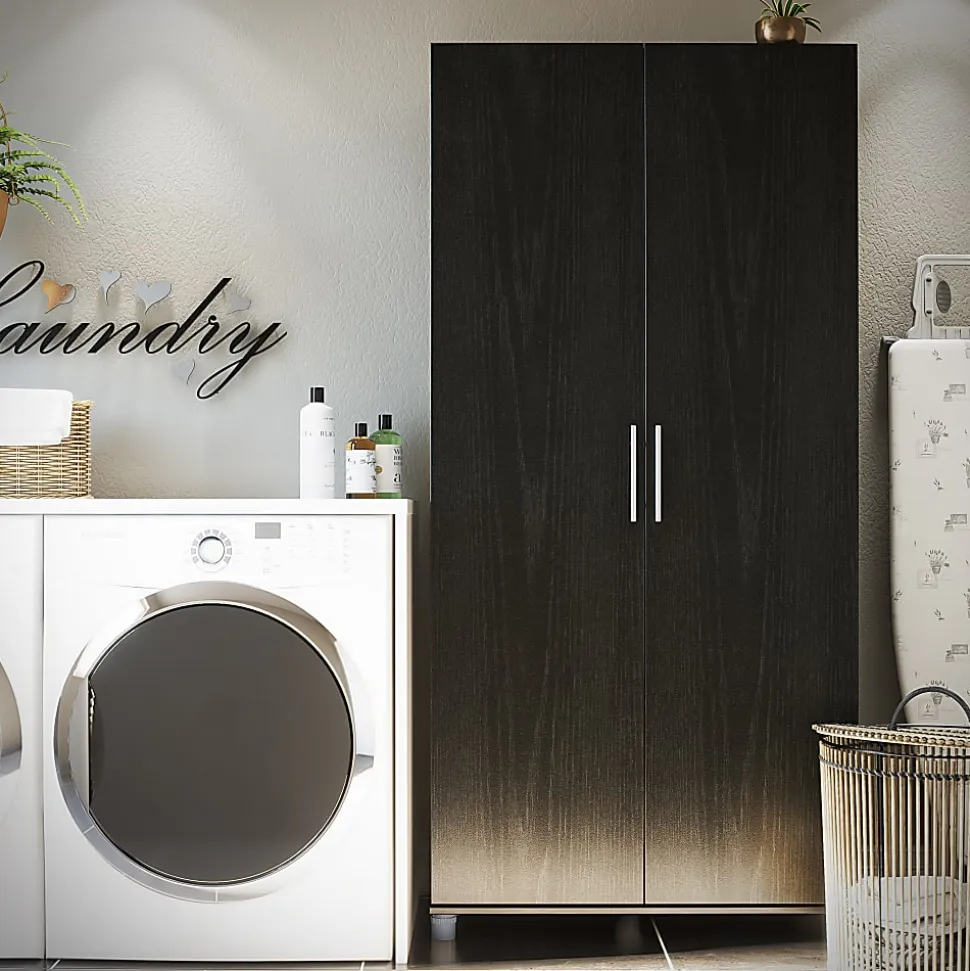 Ameriwood™ Home Camberly 36"W Utility Storage Cabinet, Black