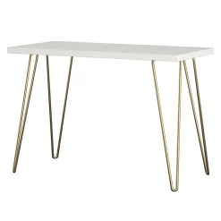 Ameriwood™ Home Owen 40"W Writing Desk, White/Gold