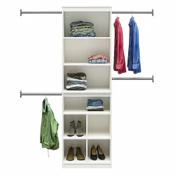 Ameriwood™ Home SystemBuild Closet Storage System, 76-5/8"H x 95-7/16"W x 15-3/4"D, White