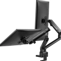 Amer Mounting Arm for Curved Screen Display, Flat Panel Display - Matte Black - 2 Display(s) Supported - HYDRA2B