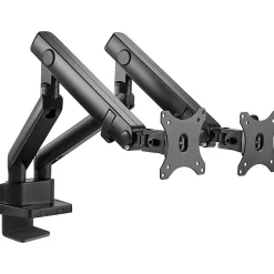 Amer Mounting Arm for Curved Screen Display, Flat Panel Display - Matte Black - 2 Display(s) Supported - HYDRA2B